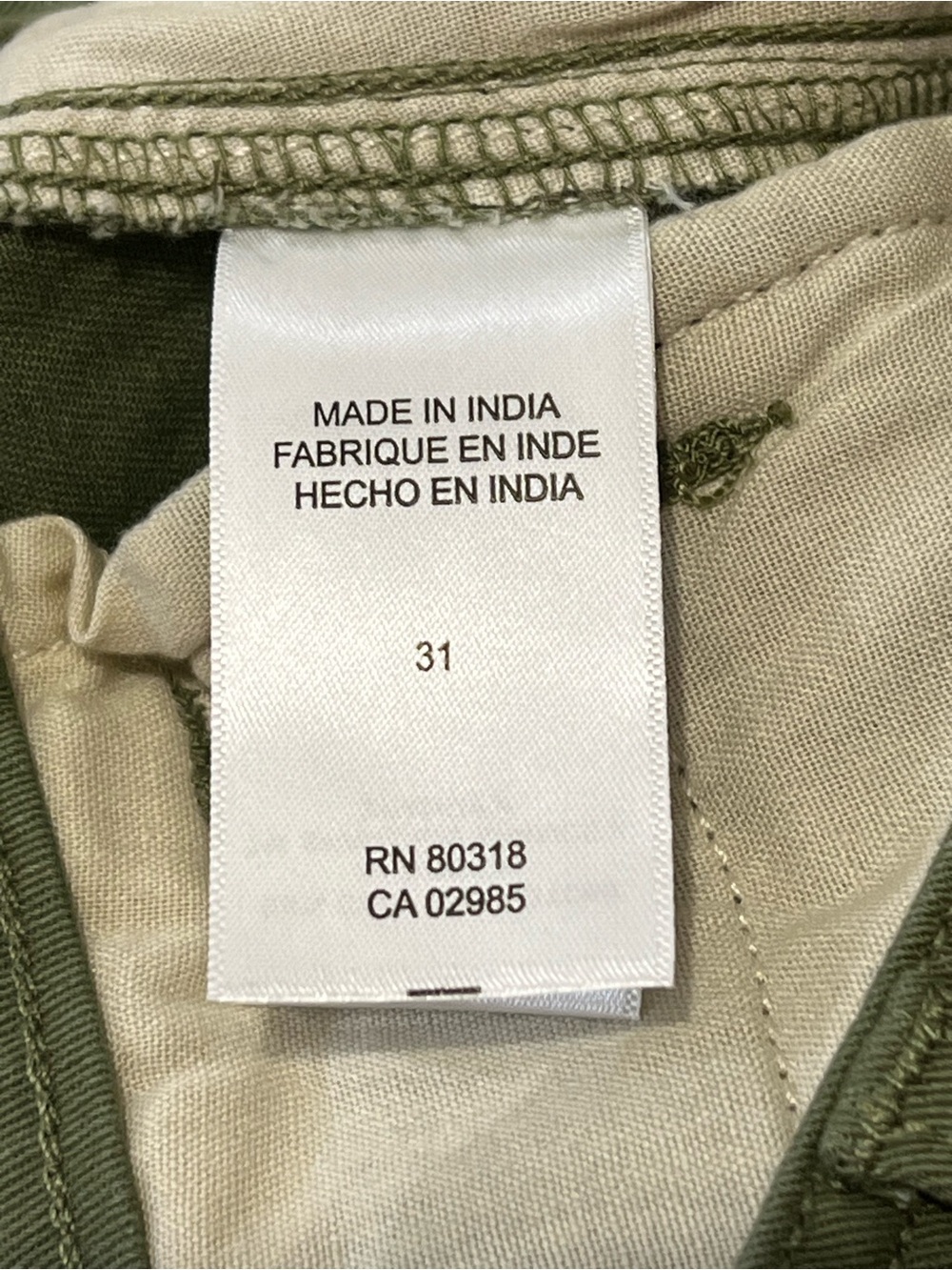 Lucky Brand Men's Chino Shorts, Flat Front, Color Olive Green, Size 31 - Picture 11 of 14